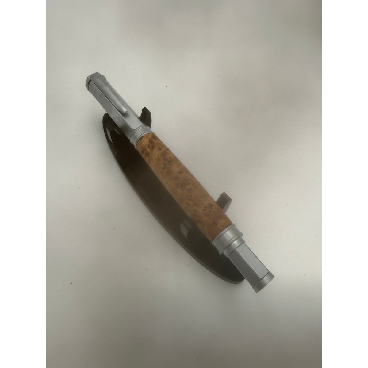 Vertex Fountain Pen in Spalted Tamarind, Hand Turned Barrel, Ink Pump, Cartridge, SKU 1469