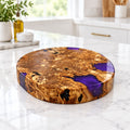 Olivewood Purple Epoxy Charcuterie Board, 11.5x2 Inch, Hand Crafted, One of a Kind, SKU 1557
