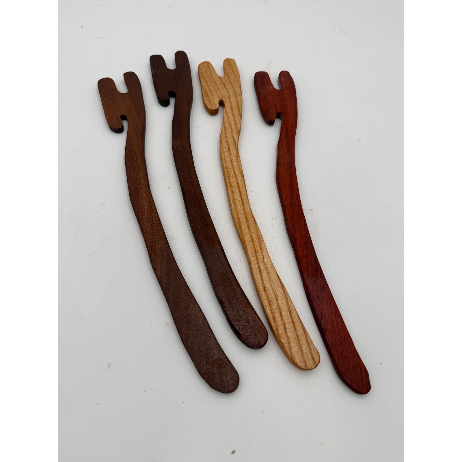 Handmade Wood Oven Push Pull Stick, heat-safe rack pusher, ergonomic handle, walnut ash or padauk, kitchen gift