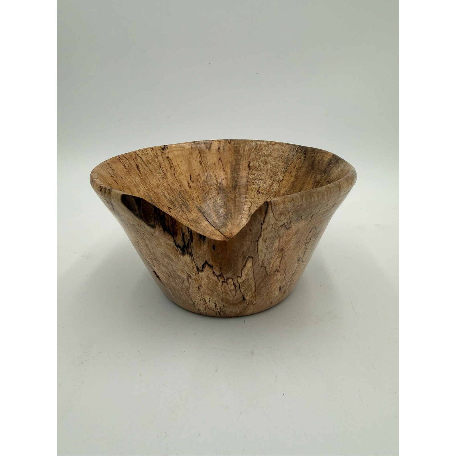 Rustic Modern Spalted Maple Wood Bowl, hand turned, 6.25 x 3.25 dimensions, food safe, decorative and practical