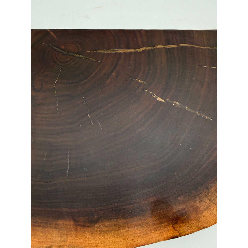 Thick Live Edge Walnut Cutting Board, end grain, 13.5 x 10.5 x 2.5, hand crafted, beautiful grain, serving display