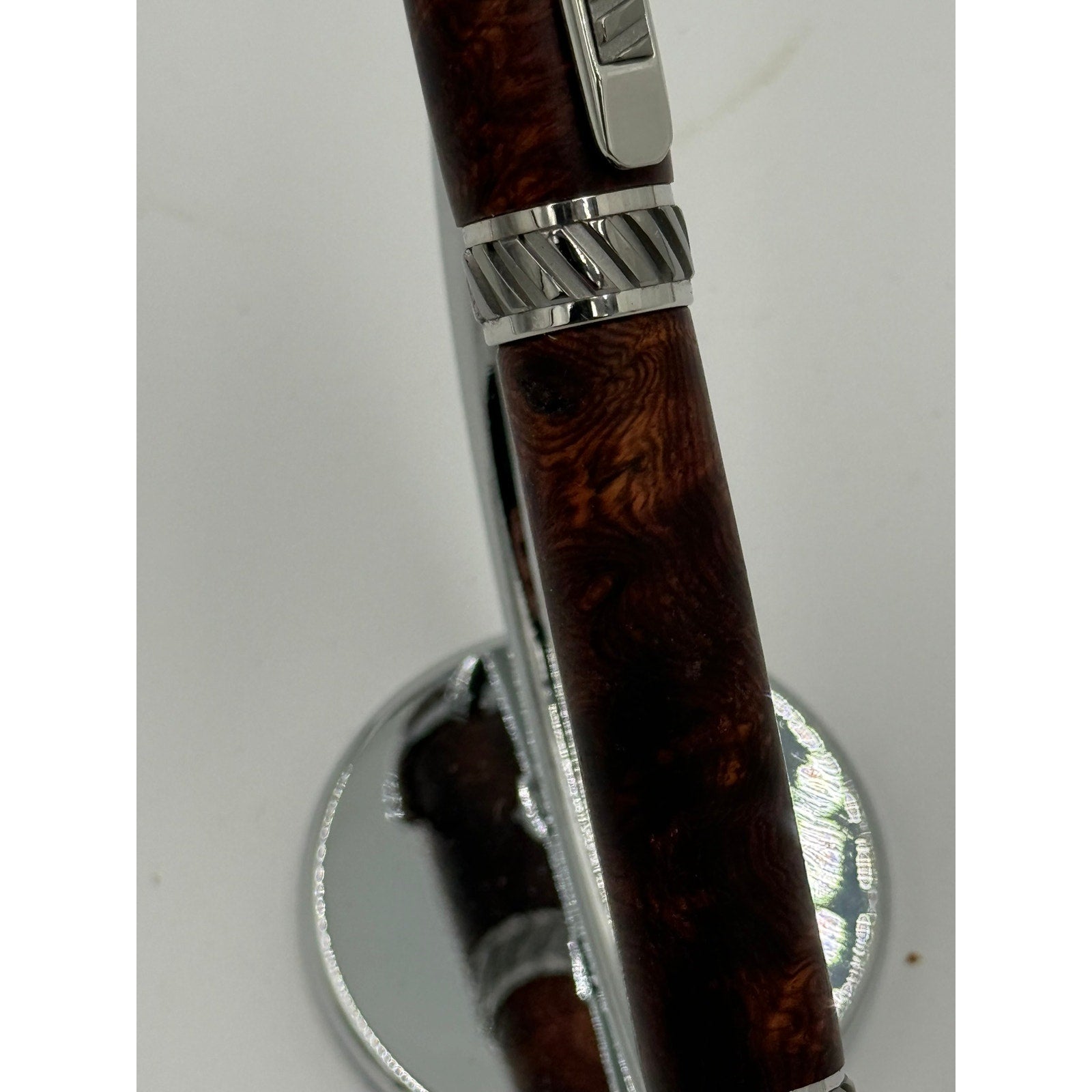 Honduran Rosewood Burl Rollerball Pen, Unique Handmade Pen