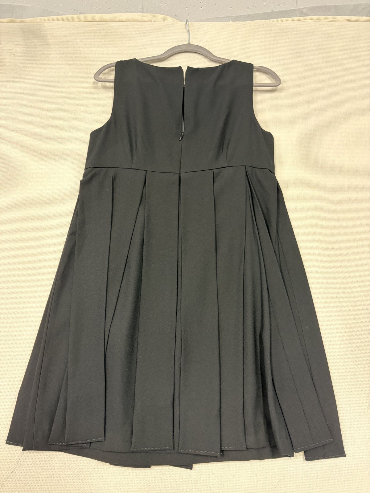 CAbi Black Sleeveless Empire Waist Pleated Dress Size 8 Women's - Image 4