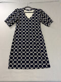 CAbi Cruise Dress Rope Print Women's Dress Size S Navy Blue White - Image 1