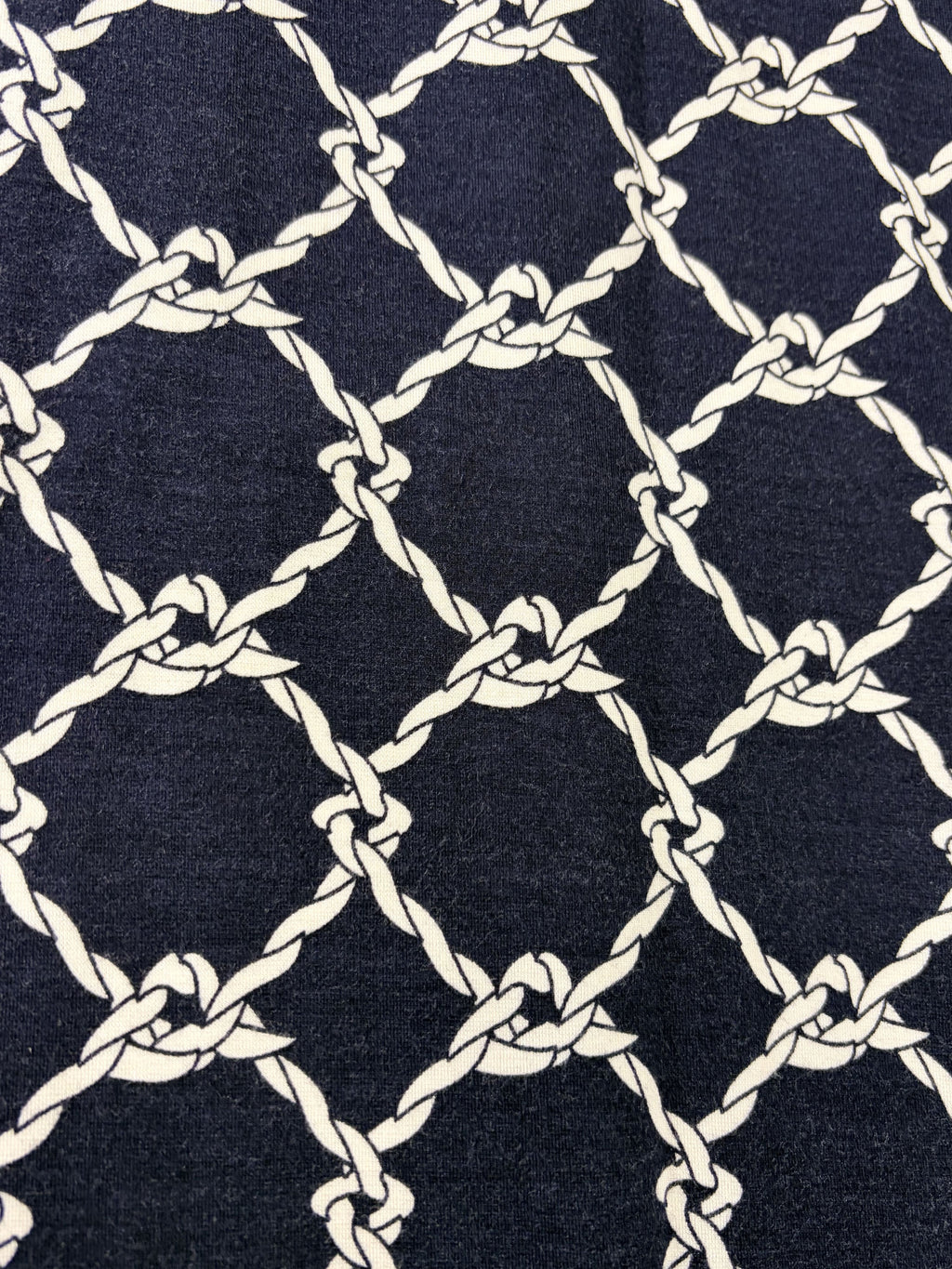 CAbi Cruise Dress Rope Print Women's Dress Size S Navy Blue White - Image 2