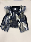 CAbi Faux Fur Vest Multicolor Women's Small - Image 1