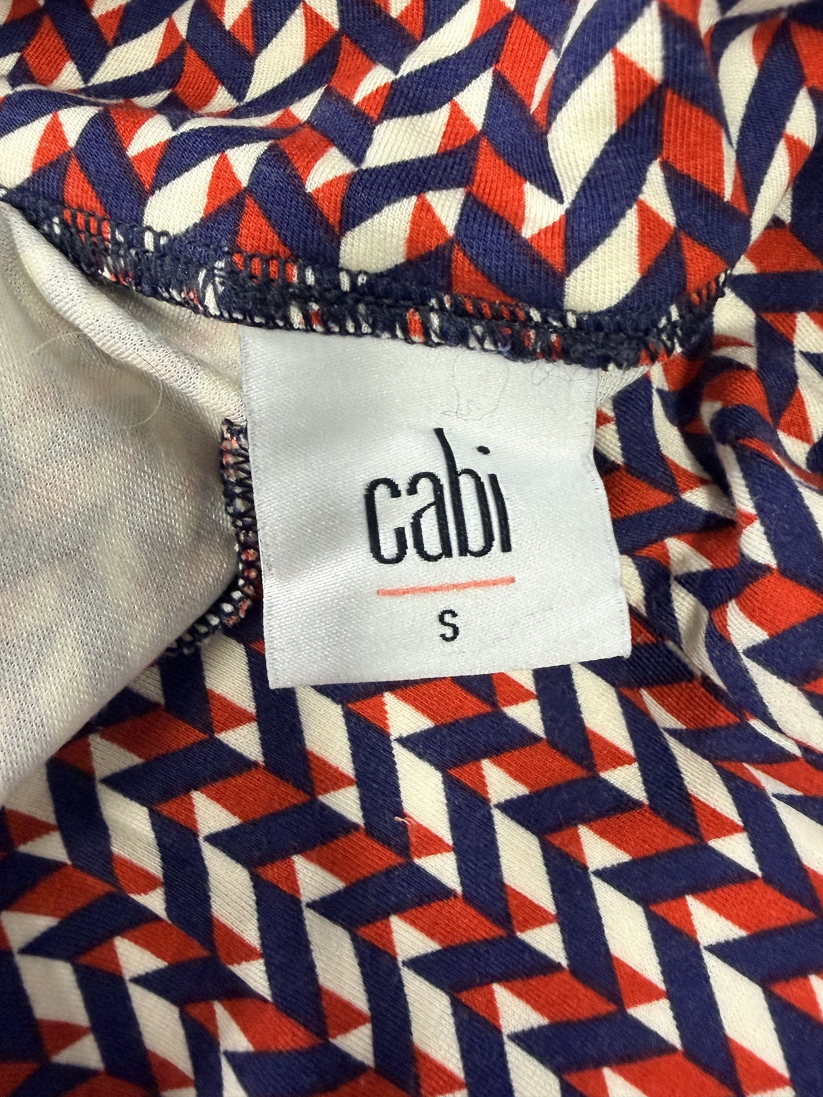 CAbi Kelly Wide Leg Crop Pant Geometric Print Women's Size Small - Image 6