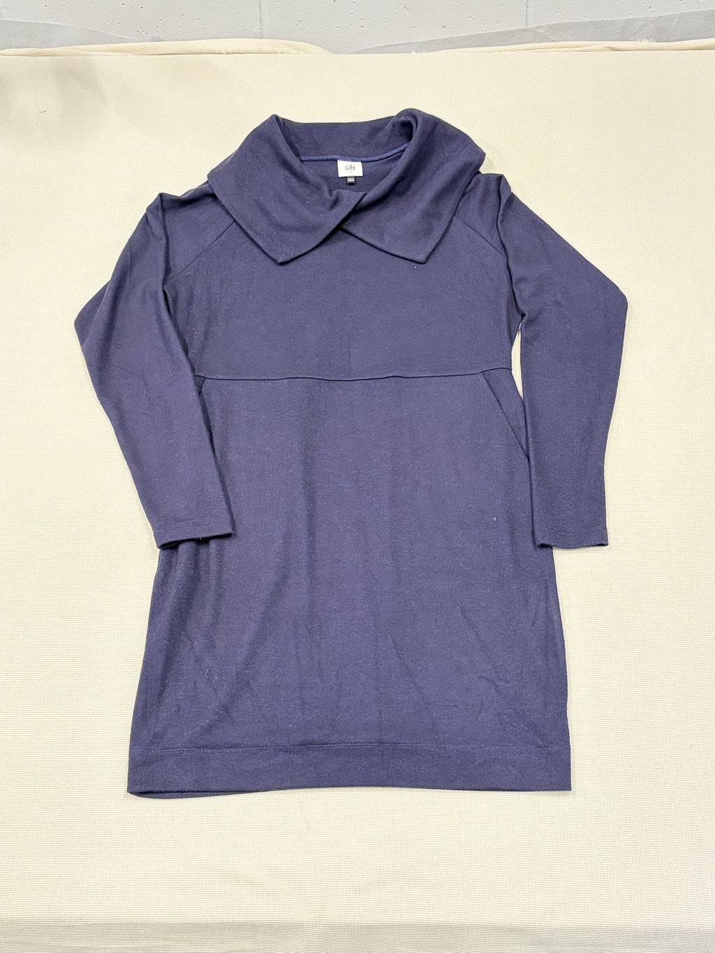 Cabi Round Up Dress Navy Blue S Long Sleeve Mini Dress Women's - Image 1