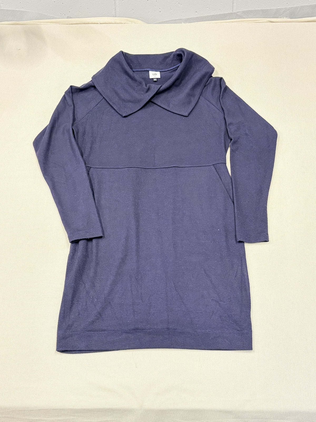 Cabi Round Up Dress Navy Blue S Long Sleeve Mini Dress Women's - Image 1