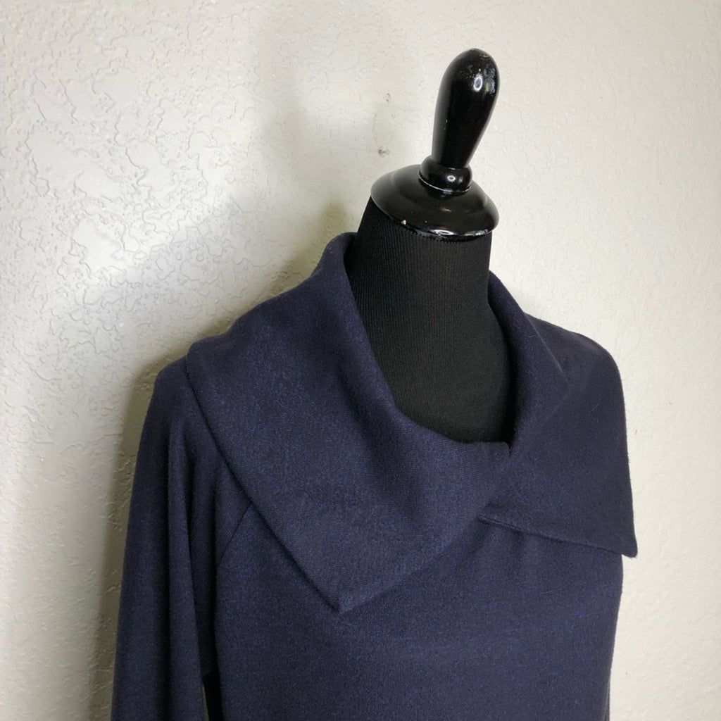 Cabi Round Up Dress Navy Blue S Long Sleeve Mini Dress Women's - Image 5