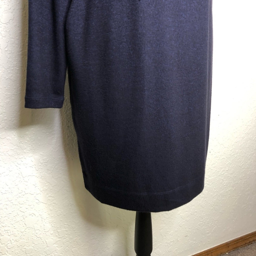 Cabi Round Up Dress Navy Blue S Long Sleeve Mini Dress Women's - Image 7