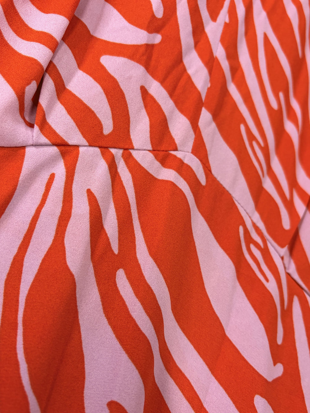 cabi Saunter Dress Orange Pink Zebra Maxi Dress S Long Sleeve Women's - Image 4