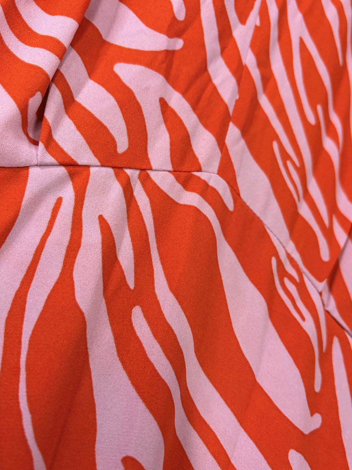 cabi Saunter Dress Orange Pink Zebra Maxi Dress S Long Sleeve Women's - Image 4