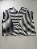 Cabi Siesta Poncho Navy White Stripes Top XS Women's - Image 1