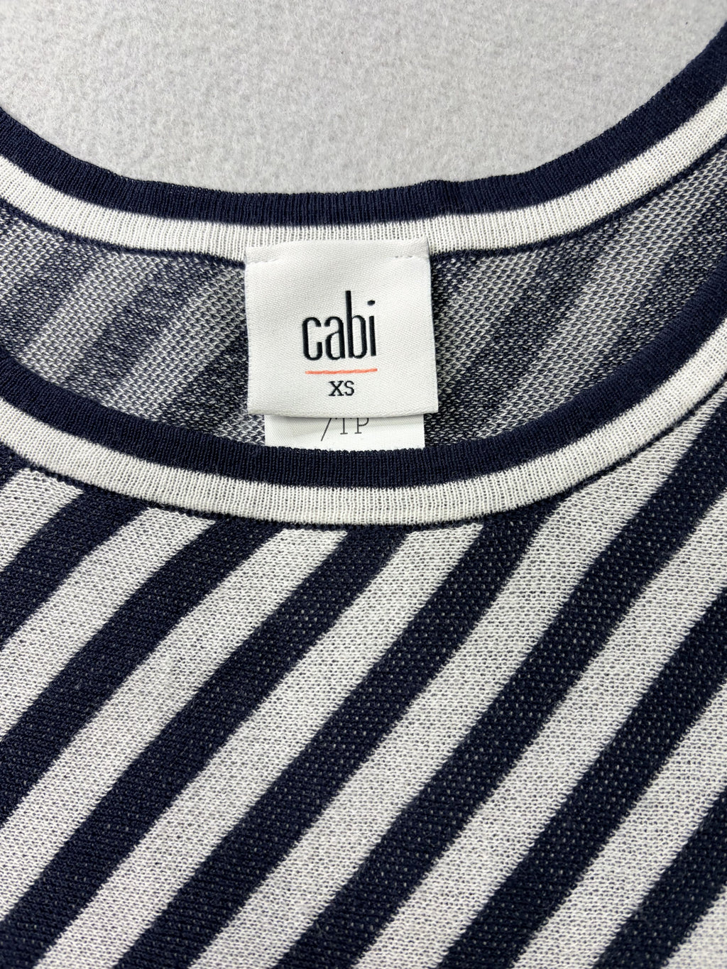 Cabi Siesta Poncho Navy White Stripes Top XS Women's - Image 2