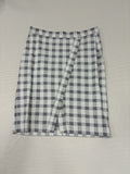Cabi Valentina Gray and White Plaid Faux Wrap Pencil Skirt Women's - Image 1