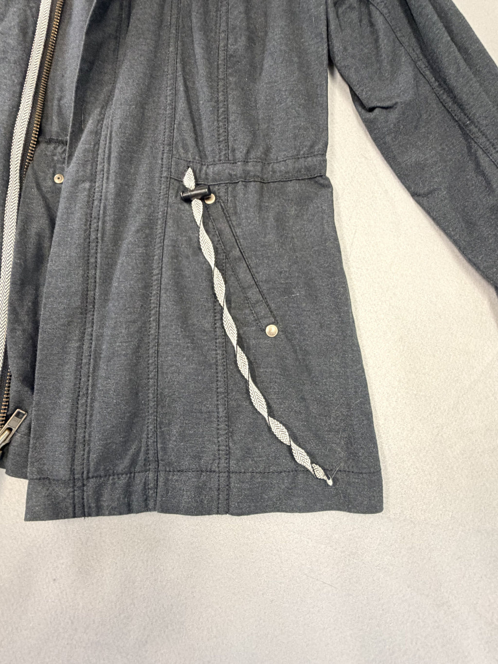 CAbi Weekend Utility Jacket Charcoal Gray Women's Small Full Zip - Image 3