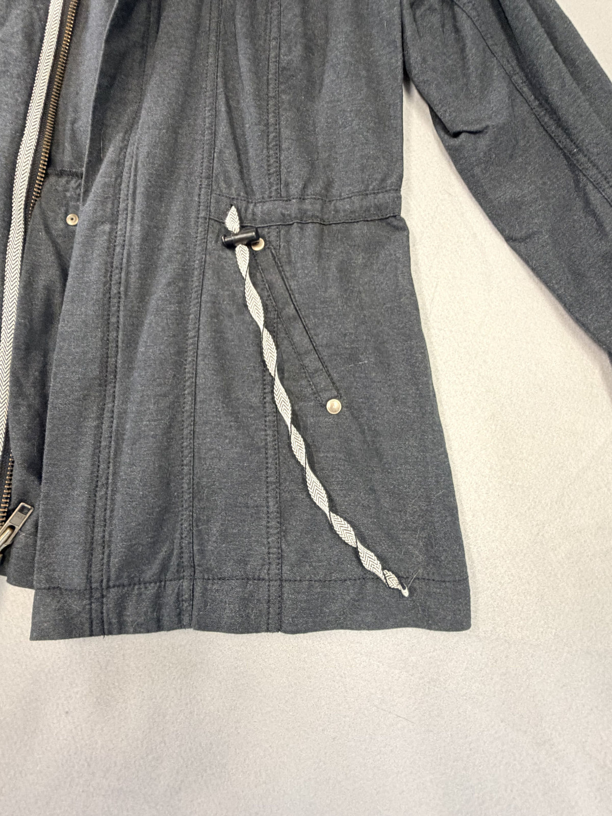CAbi Weekend Utility Jacket Charcoal Gray Women's Small Full Zip - Image 3