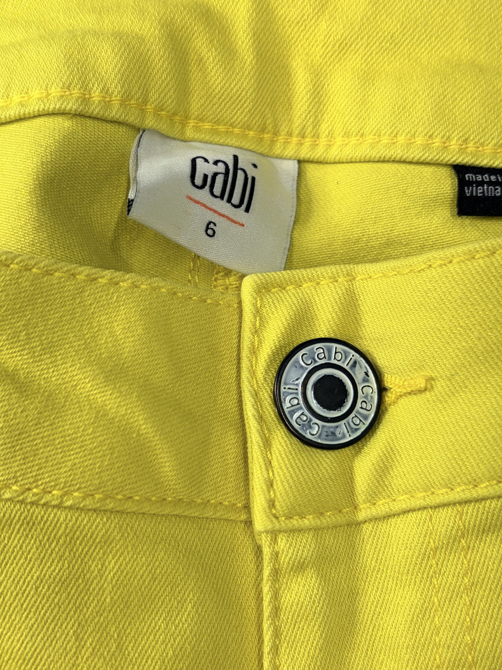 CAbi Yellow Flare Bootcut Jeans Size 6 Vietnam Women's - Image 2