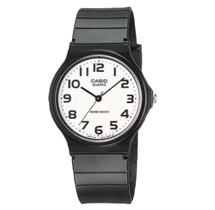 Casio MQ-24-7B2 Analog Quartz Water Resist Black Resin White Dial - Image 9