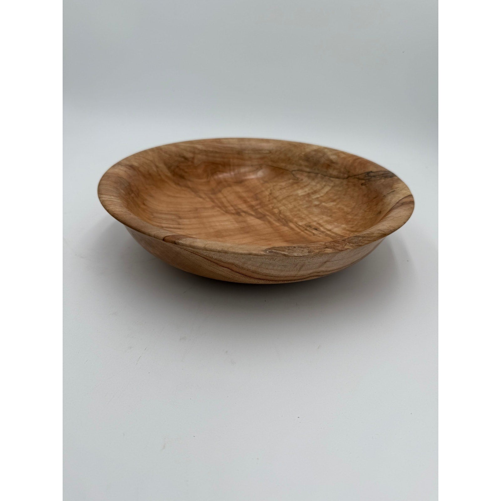 Hand Turned Spalted Maple Wood Bowl 11.5"