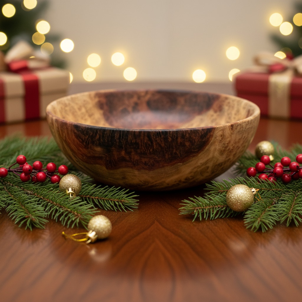 Hand Turned Australian Red Malee Burl Bowl, Handmade Bowl, Unique Wooden Bowl, Functional Home Decor, Kitchenware