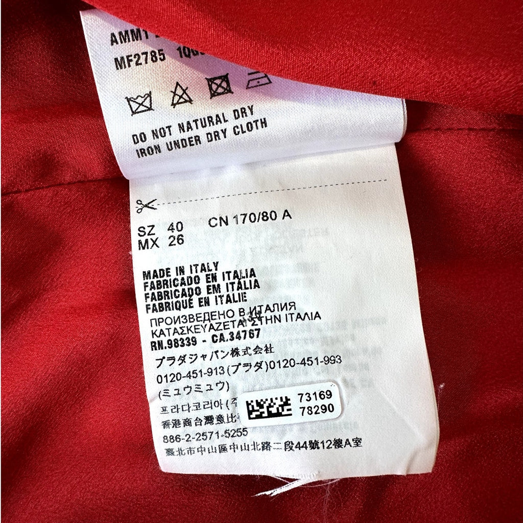Miu Miu Strawberry Print Wrap Dress - Size 40