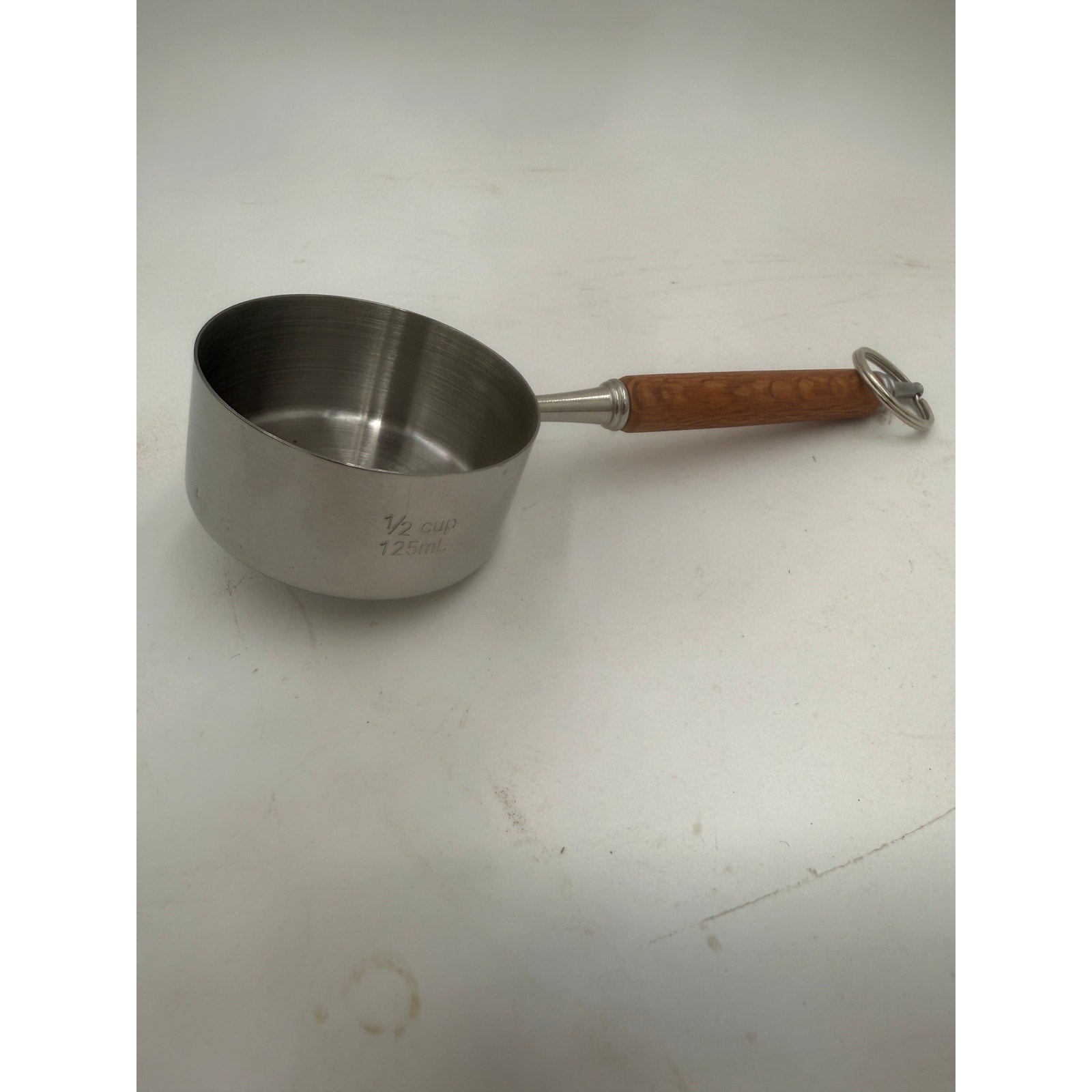 Handcrafted Measuring Cups Set of Four, Lacewood Handles, 1 Cup to 1/4 Cup, SKU 1425 1426
