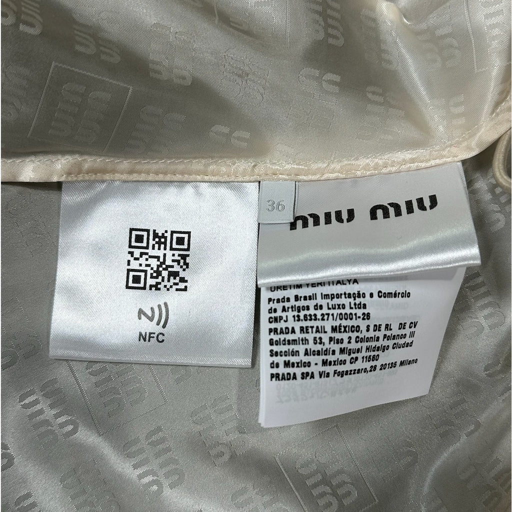 Miu Miu Nylon Hooded Mini Dress Vest Utility Style Size 36 NWT