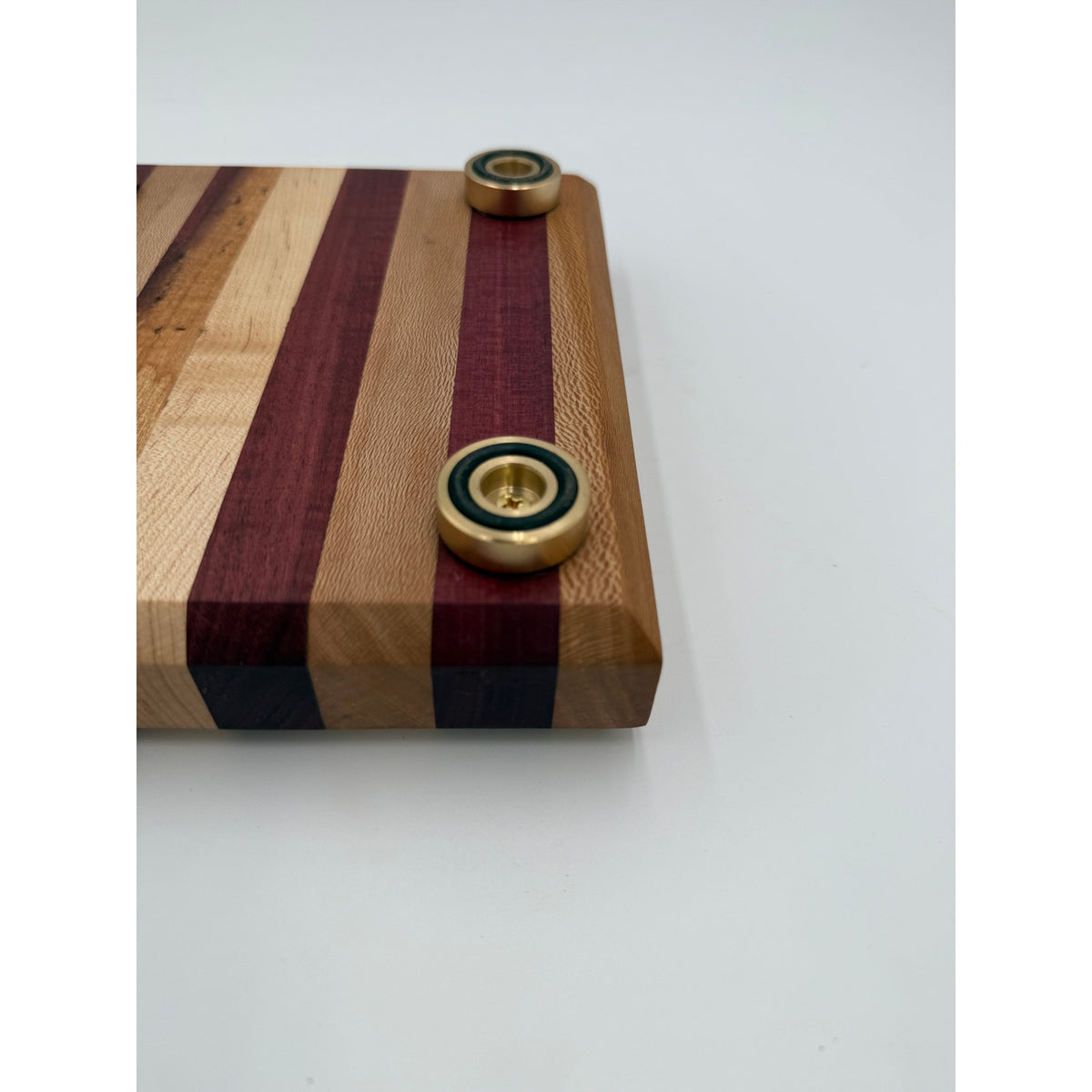 Handcrafted Edge Grain Cutting Board, Sycamore Maple, Purple Heart, SKU 1482