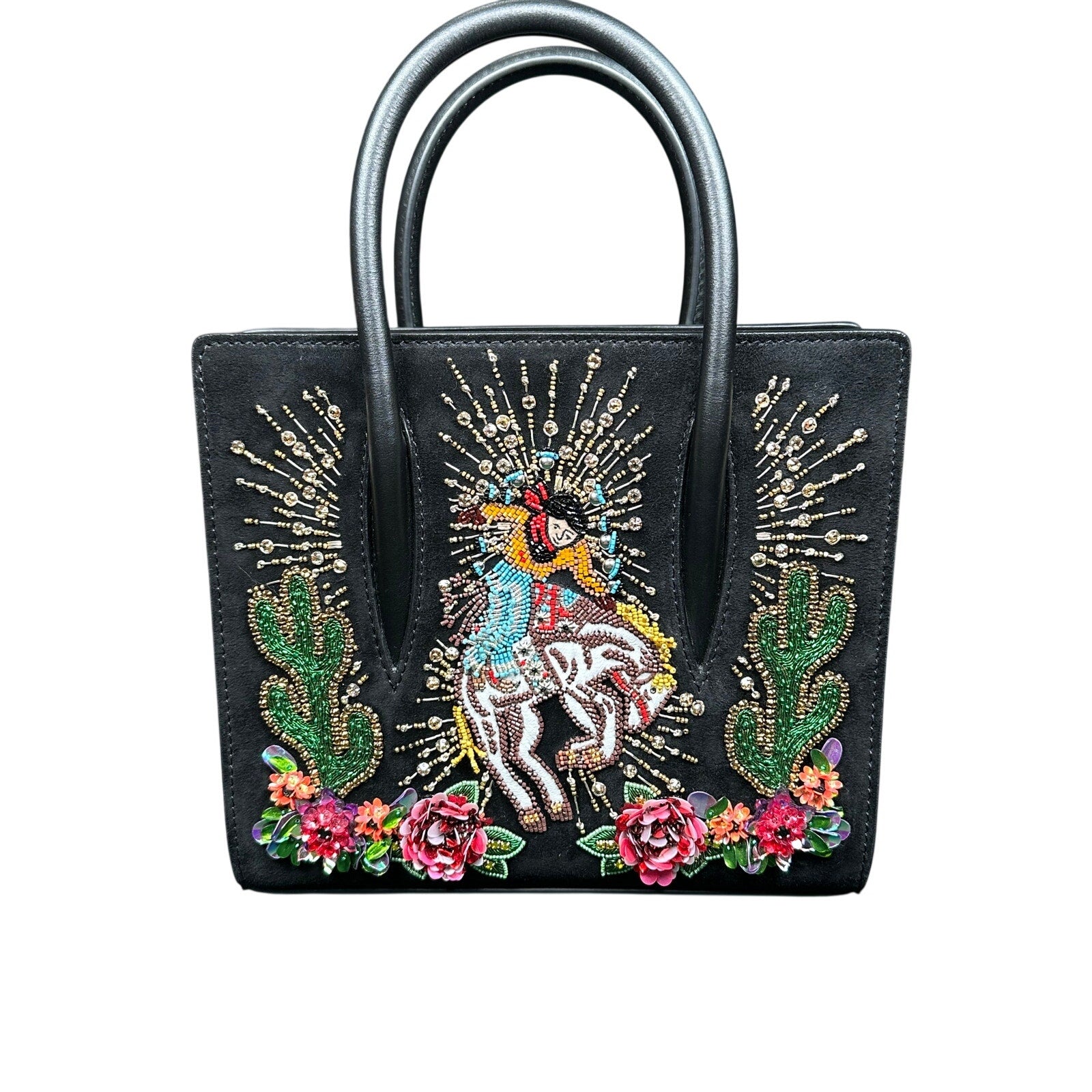 Christian Louboutin Giddy Up Mini Paloma Beaded Black NWT Limited Edition