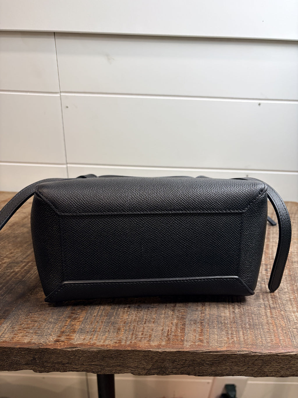 7498 - Celine Micro Belt Leather Shoulder Bag Black - Image 3