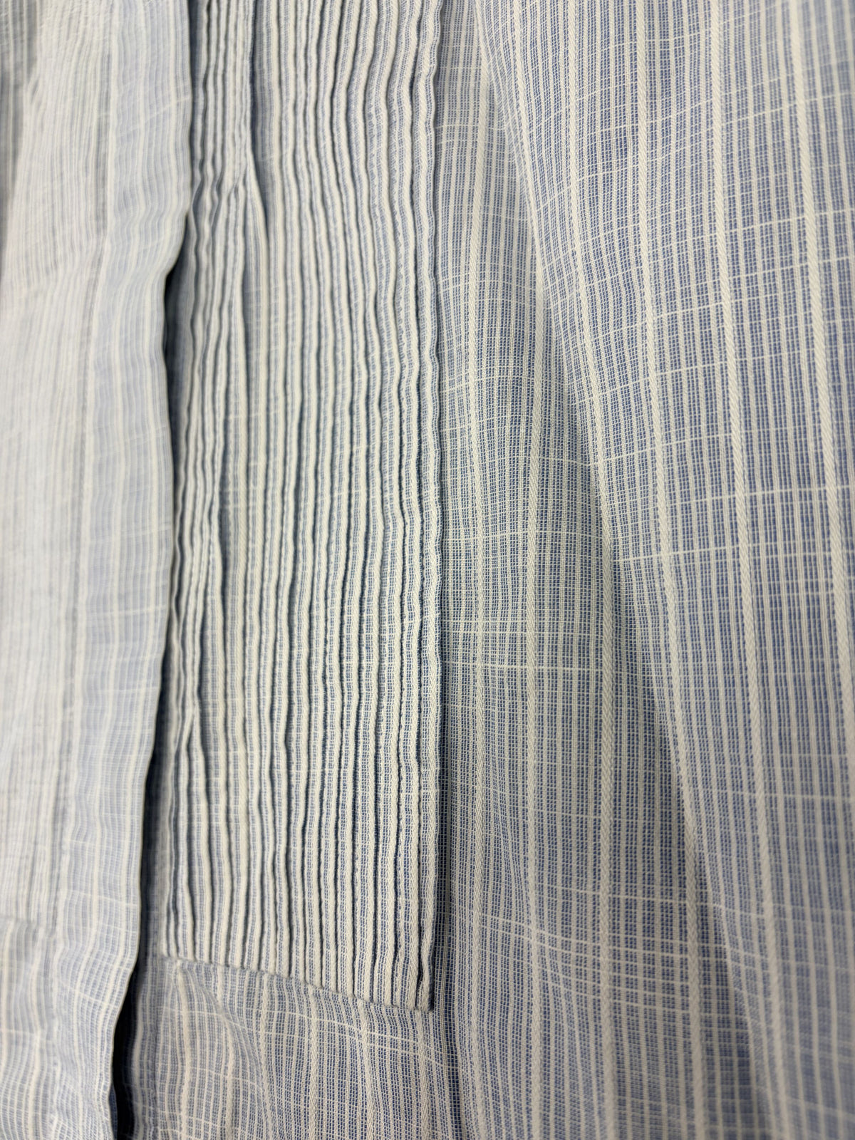 CELINE Blue White Pinstripe Bib Front Shirt Phoebe Philo Era Women's - Image 2