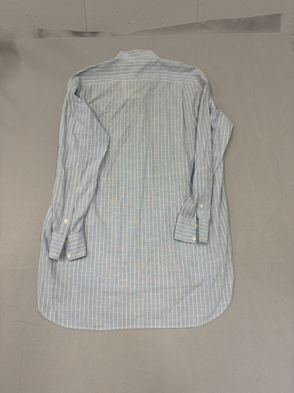 CELINE Blue White Pinstripe Bib Front Shirt Phoebe Philo Era Women's - Image 4