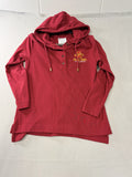 Champion Iowa State Cyclones Hooded Henley Maroon M NCAA Size S - Image 1