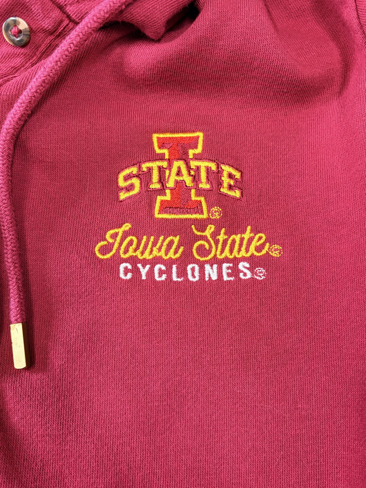 Champion Iowa State Cyclones Hooded Henley Maroon M NCAA Size S - Image 4