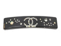 7530 - Chanel Coco Hair Barrette Black - Image 1