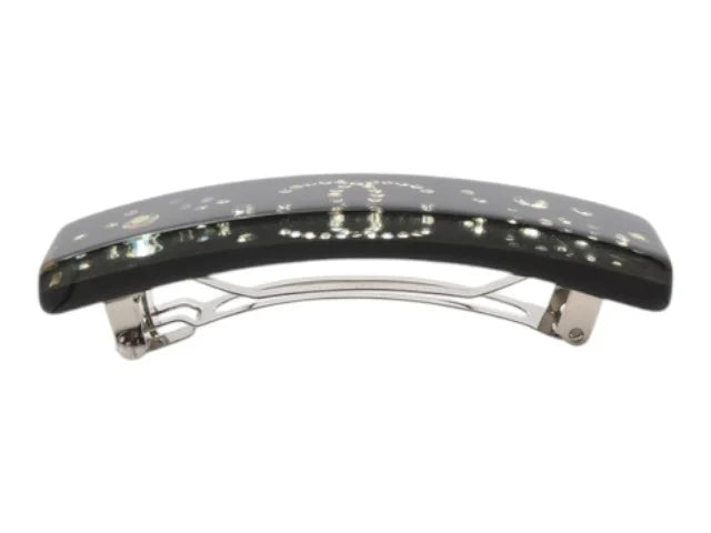 7530 - Chanel Coco Hair Barrette Black - Image 3