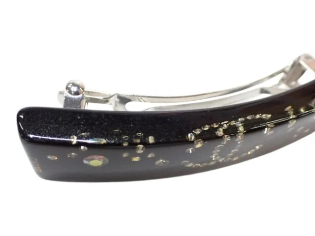 7530 - Chanel Coco Hair Barrette Black - Image 5