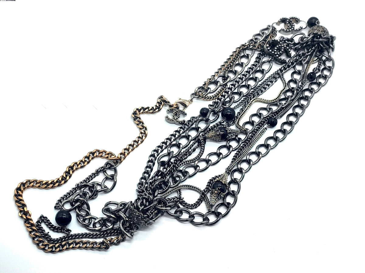 7632 - Chanel Vintage Spring 2005 CC Multistrand Chain Necklace - Image 3