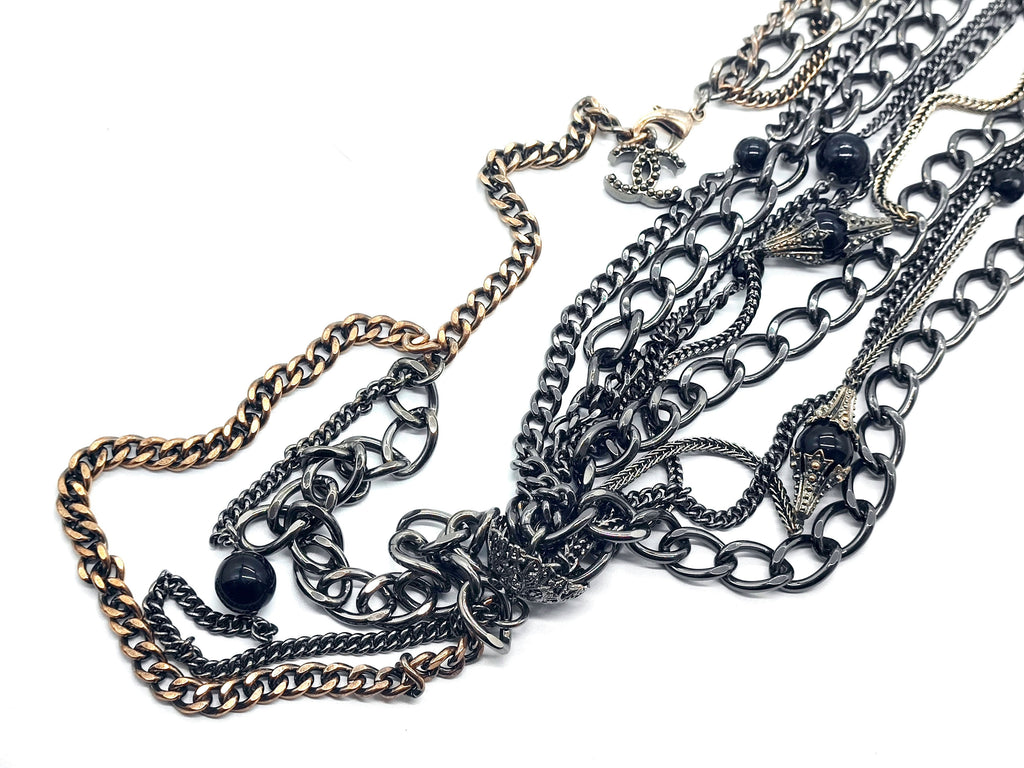 7632 - Chanel Vintage Spring 2005 CC Multistrand Chain Necklace - Image 5