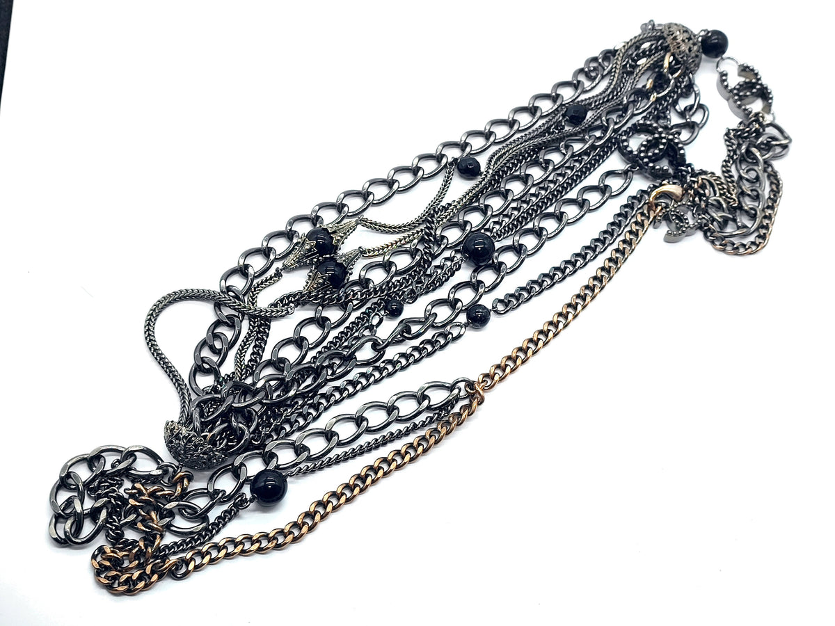 7632 - Chanel Vintage Spring 2005 CC Multistrand Chain Necklace - Image 7