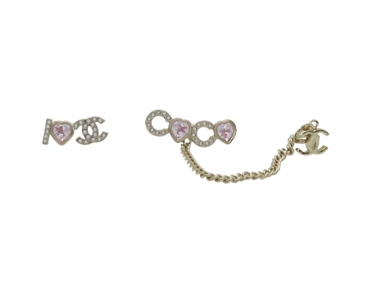 7694 - CHANEL I Love Coco Earrings Champagne Gold - Image 1