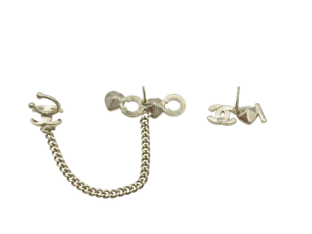 7694 - CHANEL I Love Coco Earrings Champagne Gold - Image 3