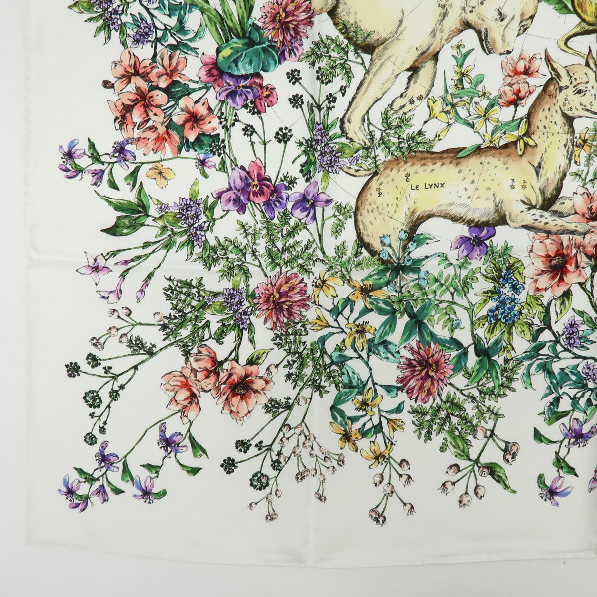 7595 - Christian Dior Silk 100% Pietro Ruffo Scarf Shawl White Multicolor - Image 2