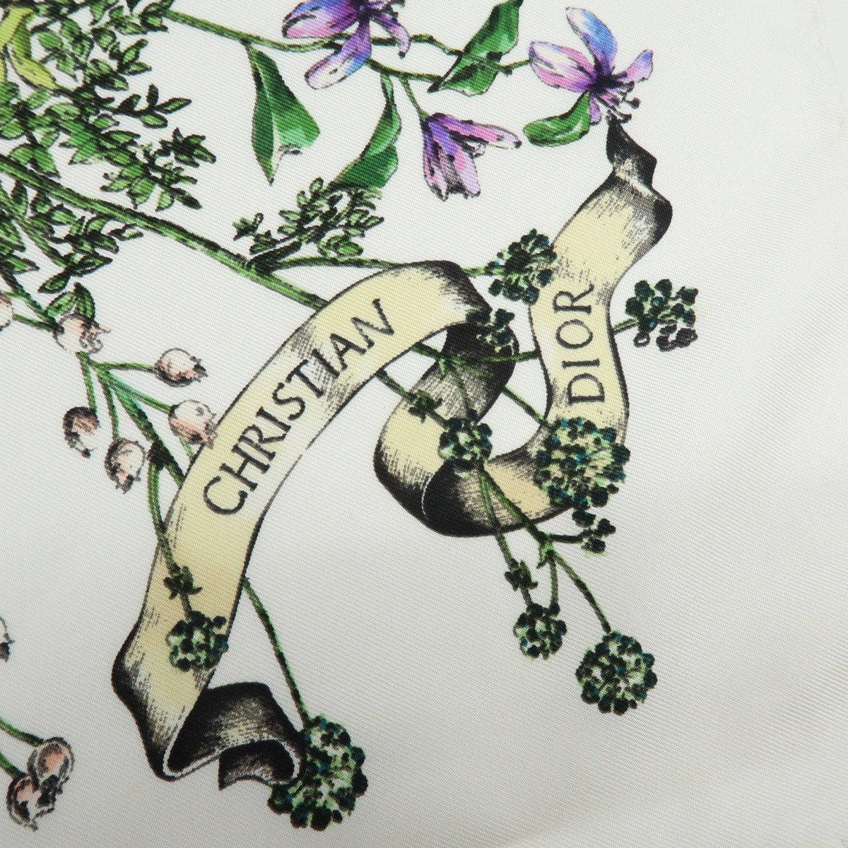 7595 - Christian Dior Silk 100% Pietro Ruffo Scarf Shawl White Multicolor - Image 4