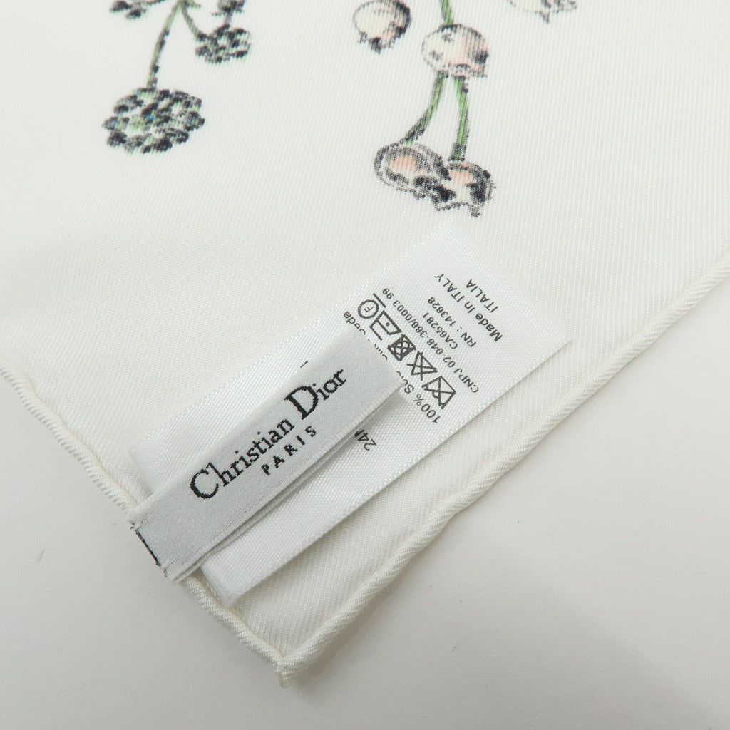 7595 - Christian Dior Silk 100% Pietro Ruffo Scarf Shawl White Multicolor - Image 6