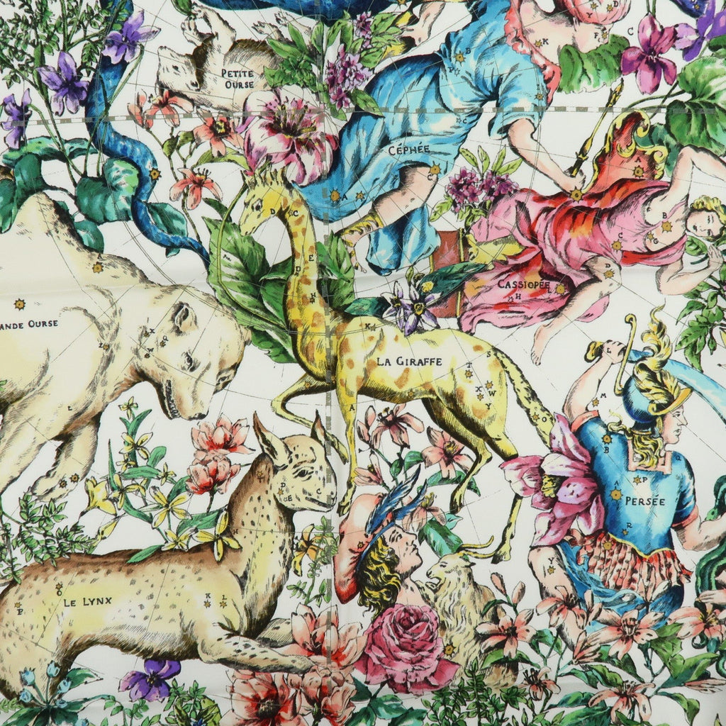 7595 - Christian Dior Silk 100% Pietro Ruffo Scarf Shawl White Multicolor - Image 8