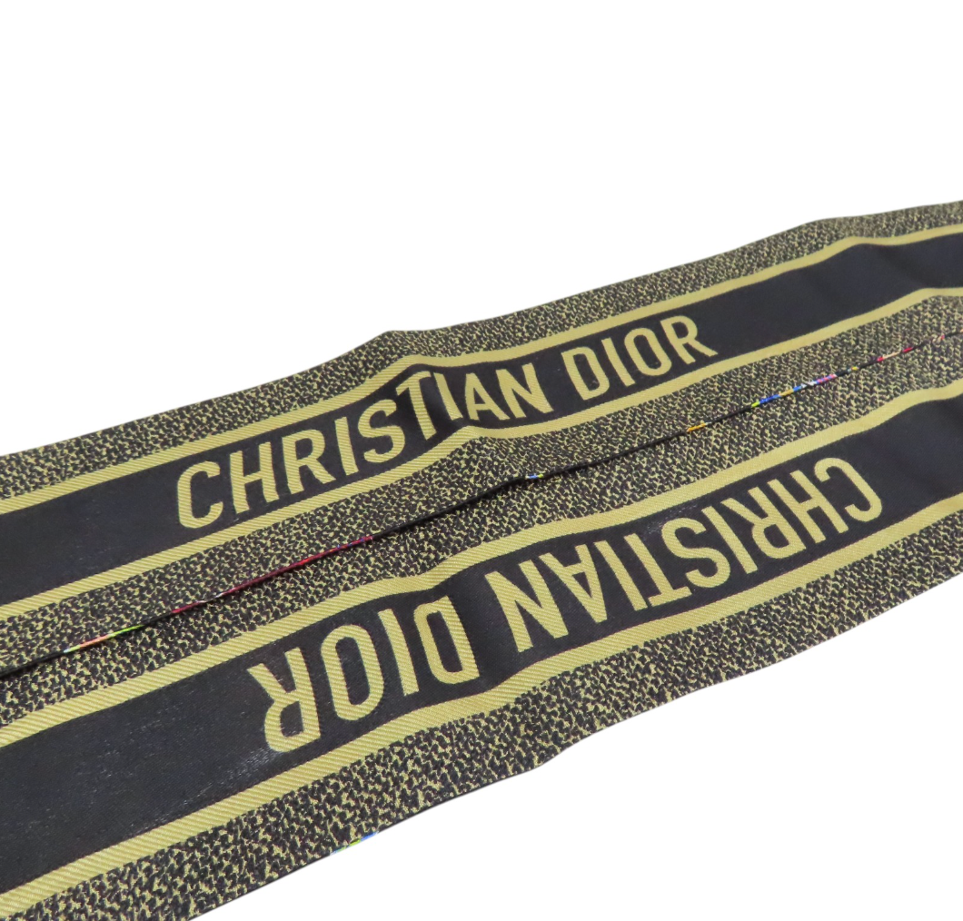 7697 - Christian Dior Mitzah Zodiac Twilly Scarf 100% Silk - Image 4