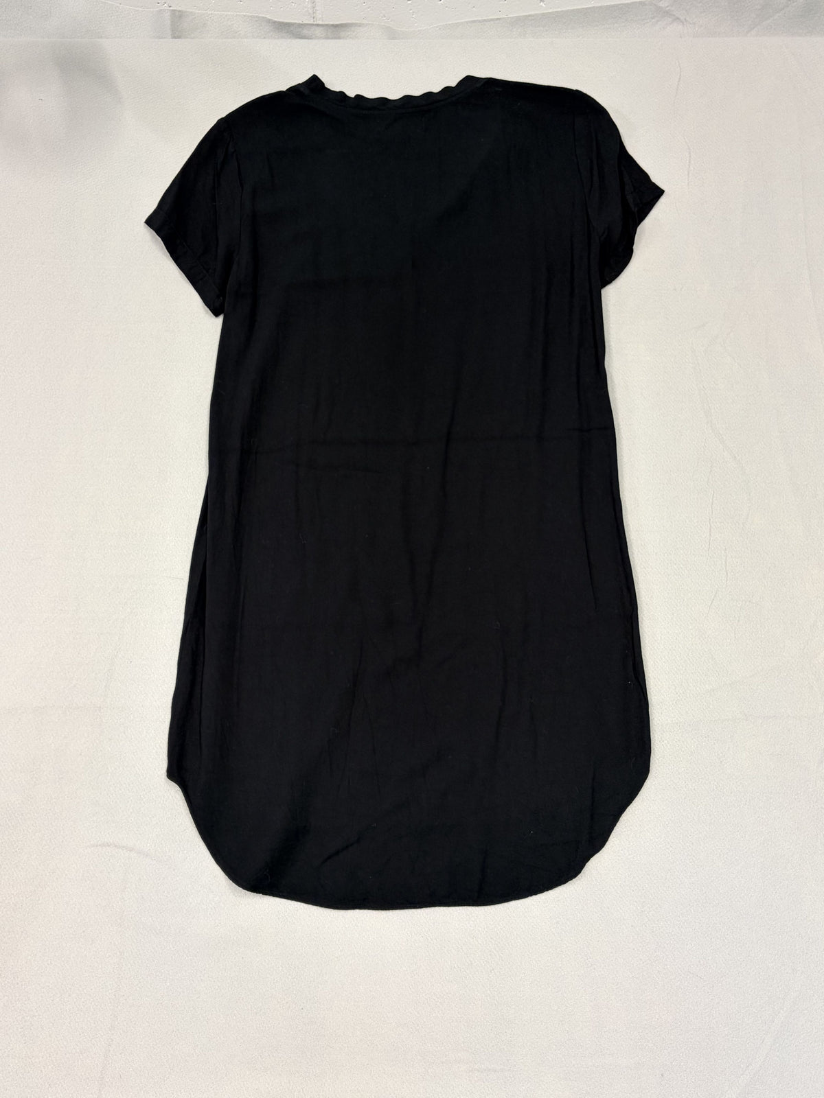 Cloth and Stone Black V-neck Short Sleeve Tunic Top M High Low Hem Women's - Image 3